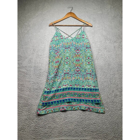 Anthropologie Maeve boho split tail silk top sz 4 - Picture 1 of 12